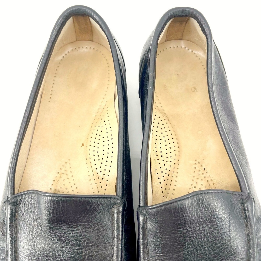 SAS Tripad Leather Loafers Womens 9.5 Black Slip On Moc Toe Professional Comfort - Picture 4 of 8